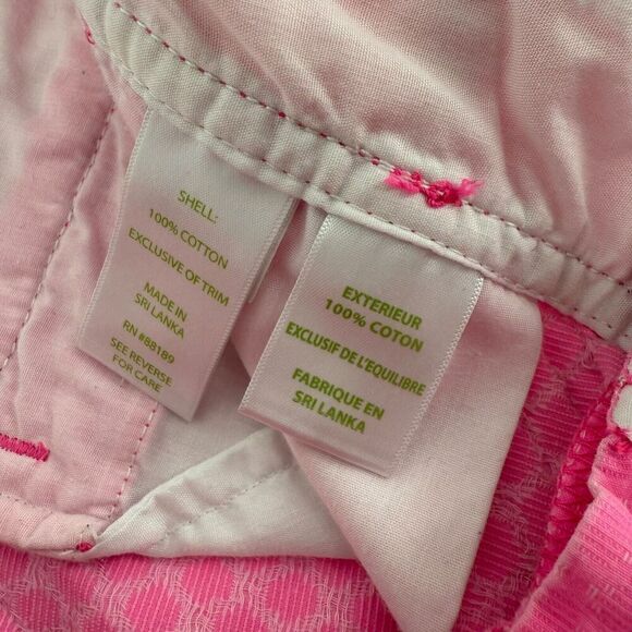 Lilly Pulitzer Callahan Shorts Size 2 Solid Pink Textured Preppy Beach Chino - Picture 8 of 9
